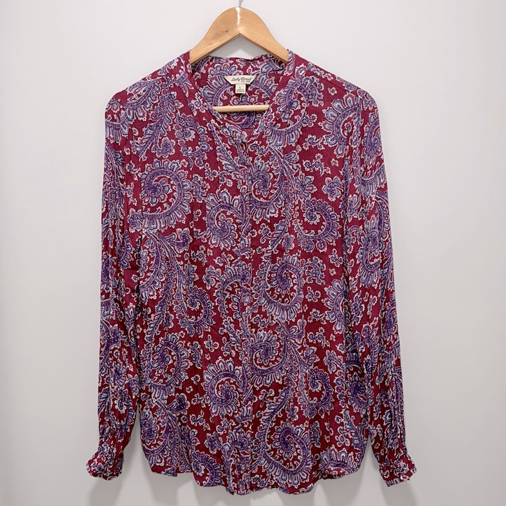 Lucky Brand Button Down Blouse Size L